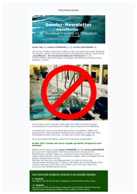 Sonder-Newsletter Kurs Aquafitness Dezember 2020